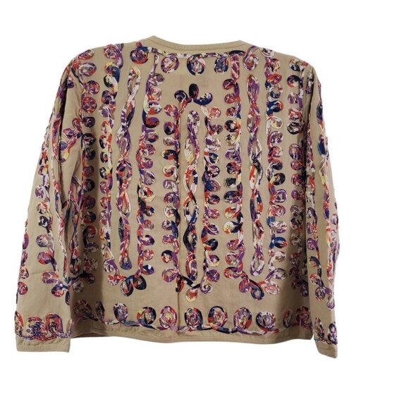 Multiples Women’s Linen Blend Multi-Color Cardigan Jacket – Size Medium - Picture 4 of 16